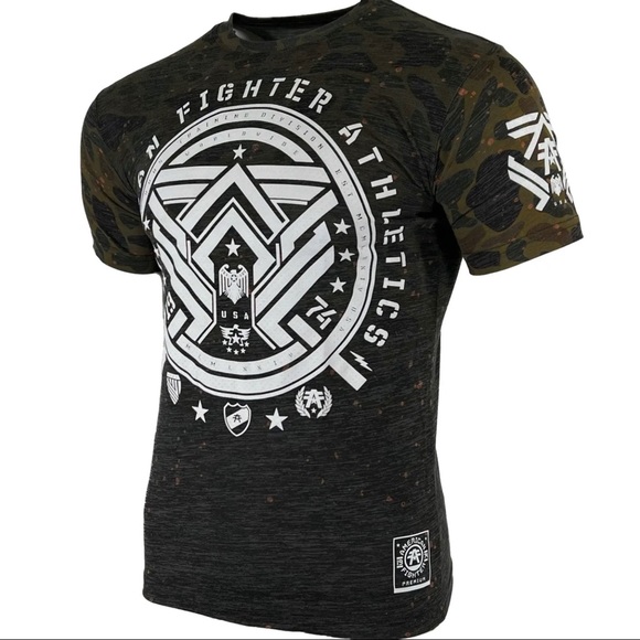 American Fighter Other - AMERICAN FIGHTER Men's T-shirt BRADDOCK Athletic CAMO Green